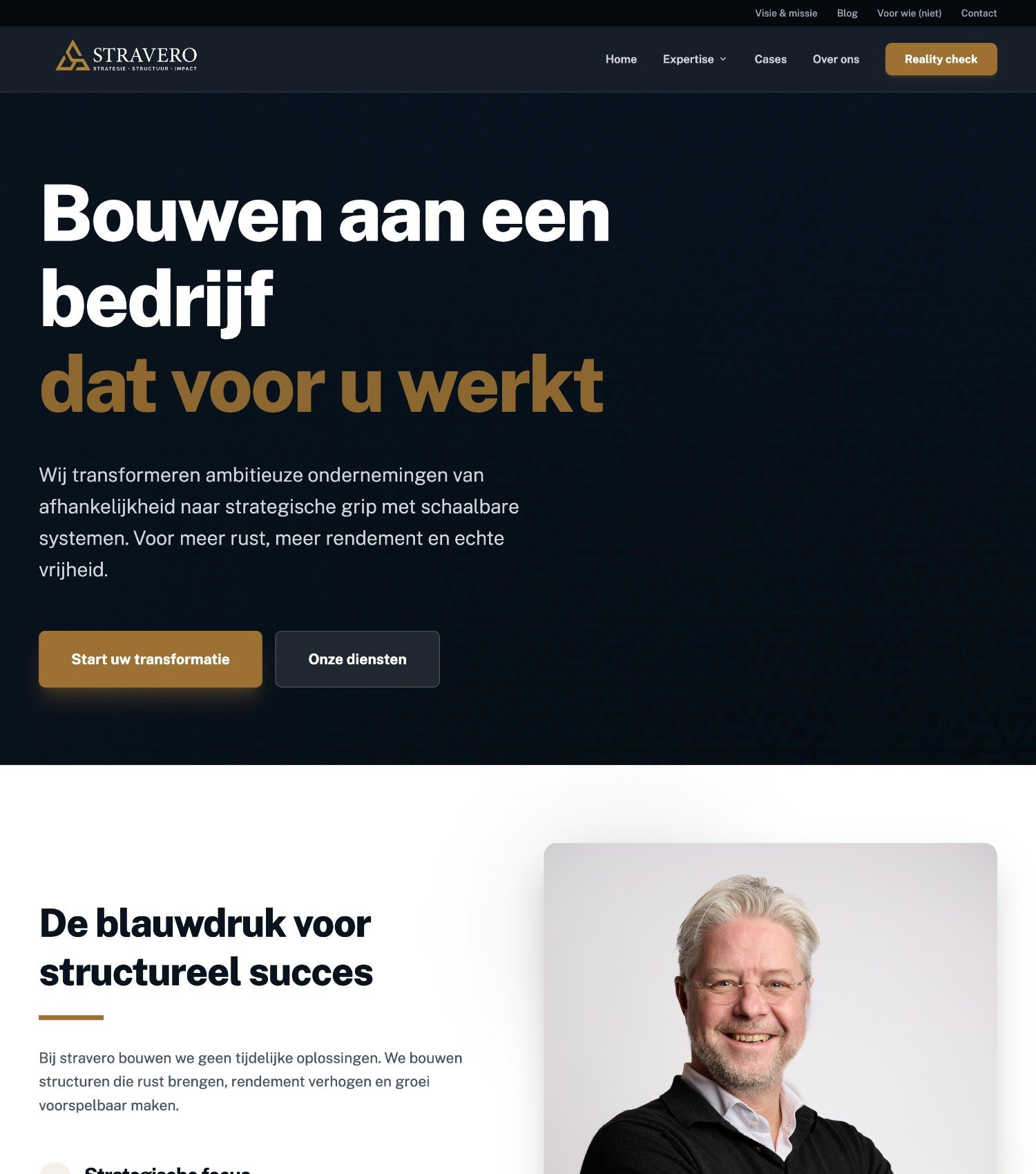 Maatwerk website voor Stravero