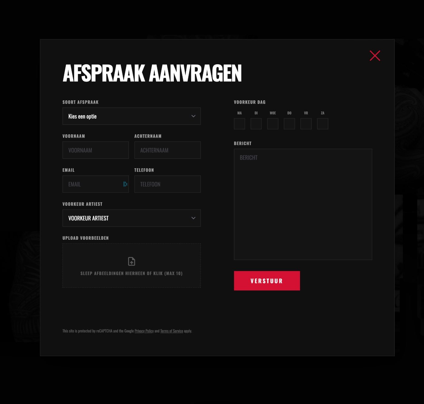 Afsprakenformulier
