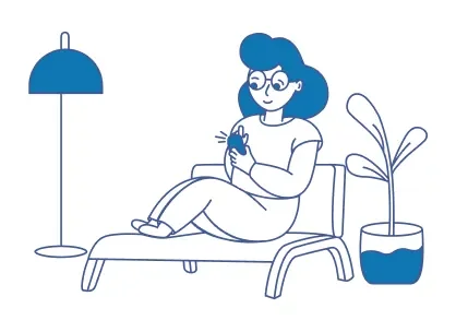 Ondernemer ontspant op een loungebank